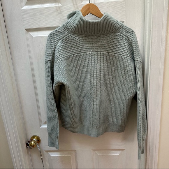 Everlane Ribbed Half-Zip Sweater wool quarter zip collared m medium - Picture 7 of 7